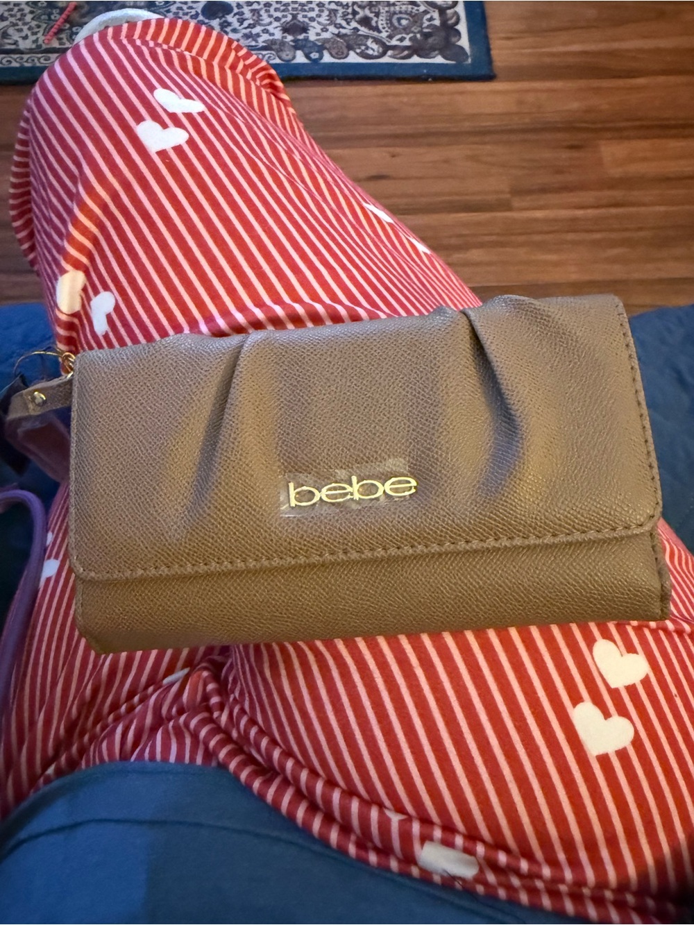 bebe taupe  wristlet Wallet NWT